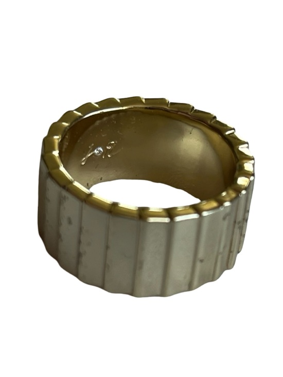 Jewelry - Gold Tone Corrugated Ring Chunky Classic Size 7.5
